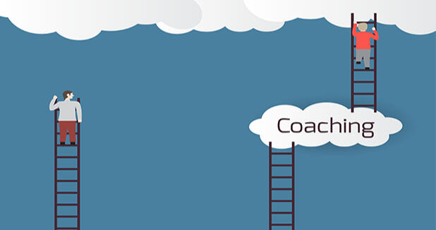 Illustration showing a coaching ladder symbolizing structured GRE Verbal improvement.